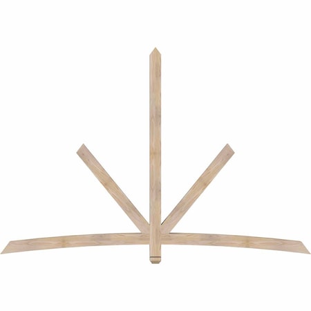 Ekena Millwork Alberta Smooth Timber Gable Bracket, Douglas Fir, 96"W x 64"H x 3 1/2"D x 3 1/2"F, 16/12 Pitch GBW096X64X0404ALB00SDF